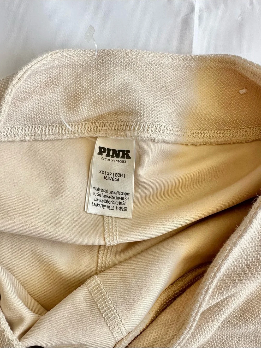 PINK Victoria’s Secret beige mini skirt, size xsmall